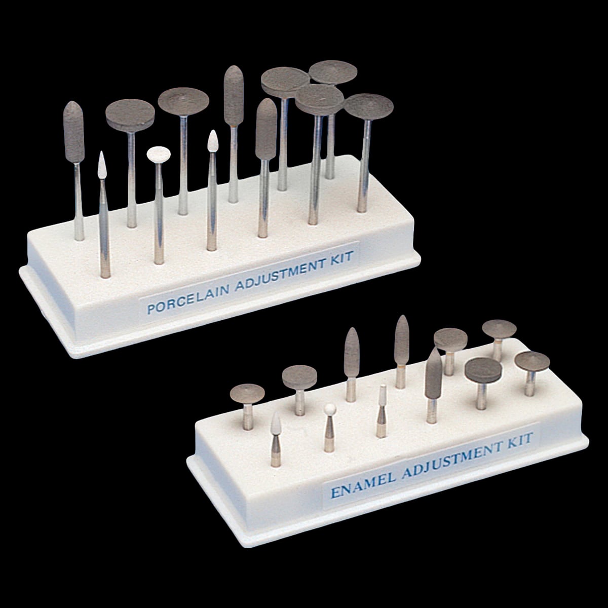 Shofu Porcelain Adjustment Classic Plastic Kit, HP Shank, Assorted, 3 Dura-White Stones & 9 CeraMisté Points, 1/Pk, 0301