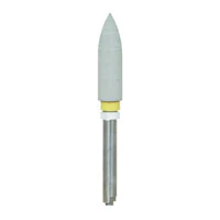 Shofu CompoMaster CA Composite Polishers, Bullet Shape, Regular Grit, White/Yellow Band, 3/Pk, 0111