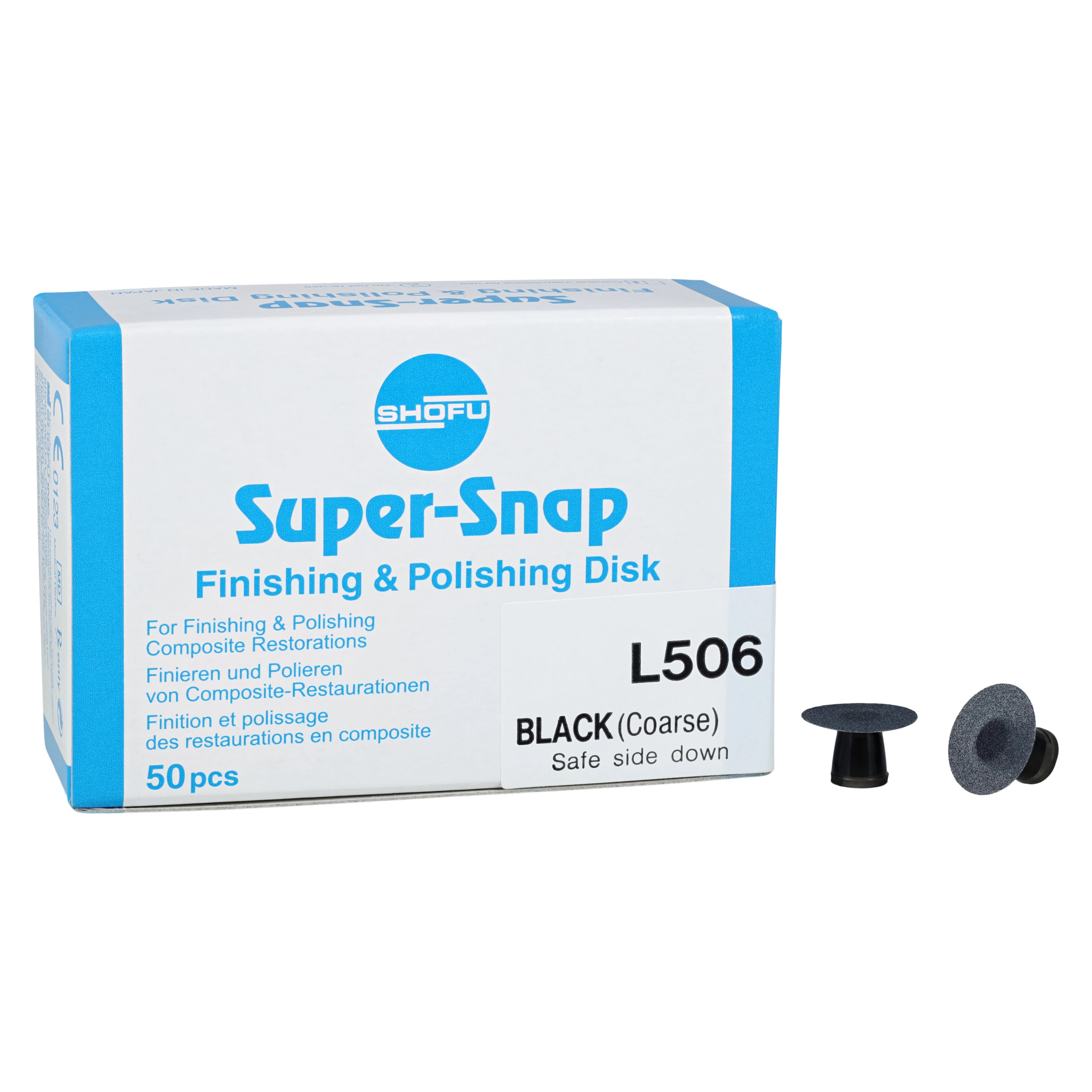 Super-Snap Contouring Replacement Disks, Coarse, Black, Safe Side Down, Standard, 50/Pk, L506