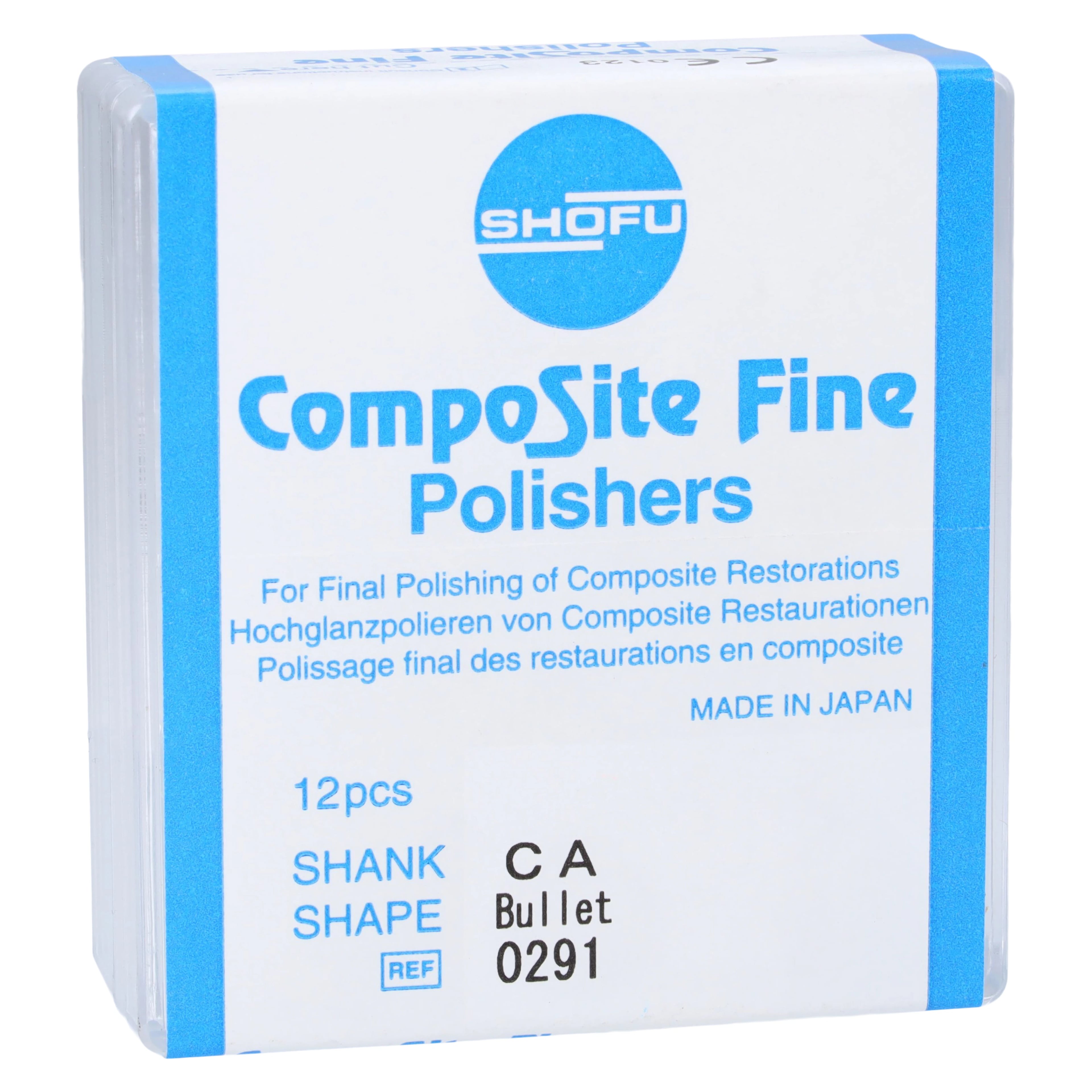 CompoSite Composite Polishers, CA/RA, Bullet, #040, Fine, White, 12/Pk, 0291