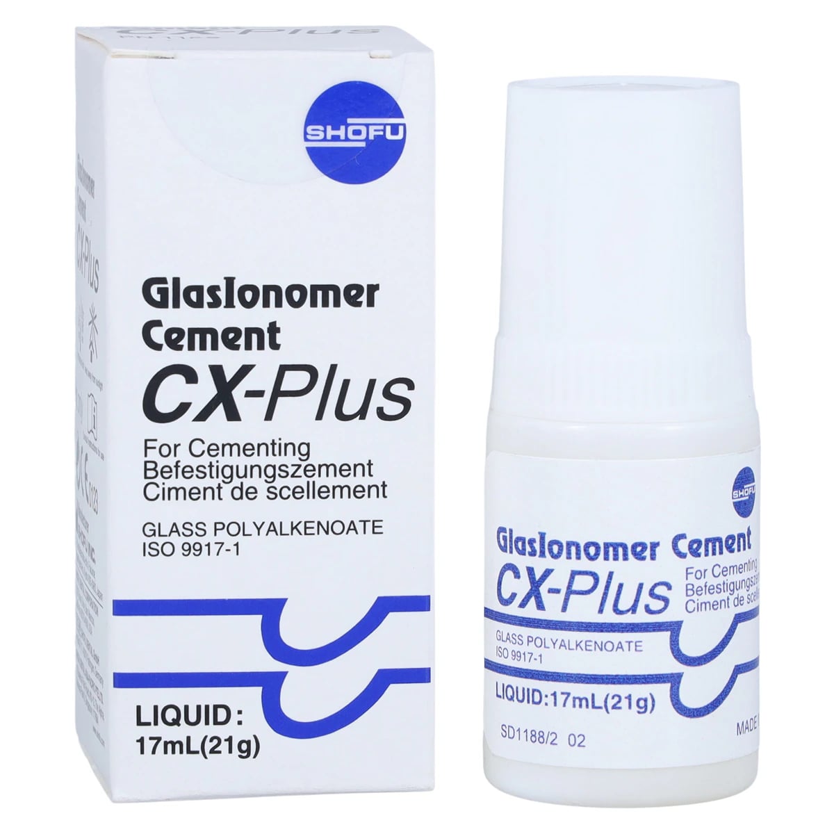 CX-Plus GlasIonomer Luting Cement, Liquid Refill, 17 ml Bottle, 1/Pk, 1168