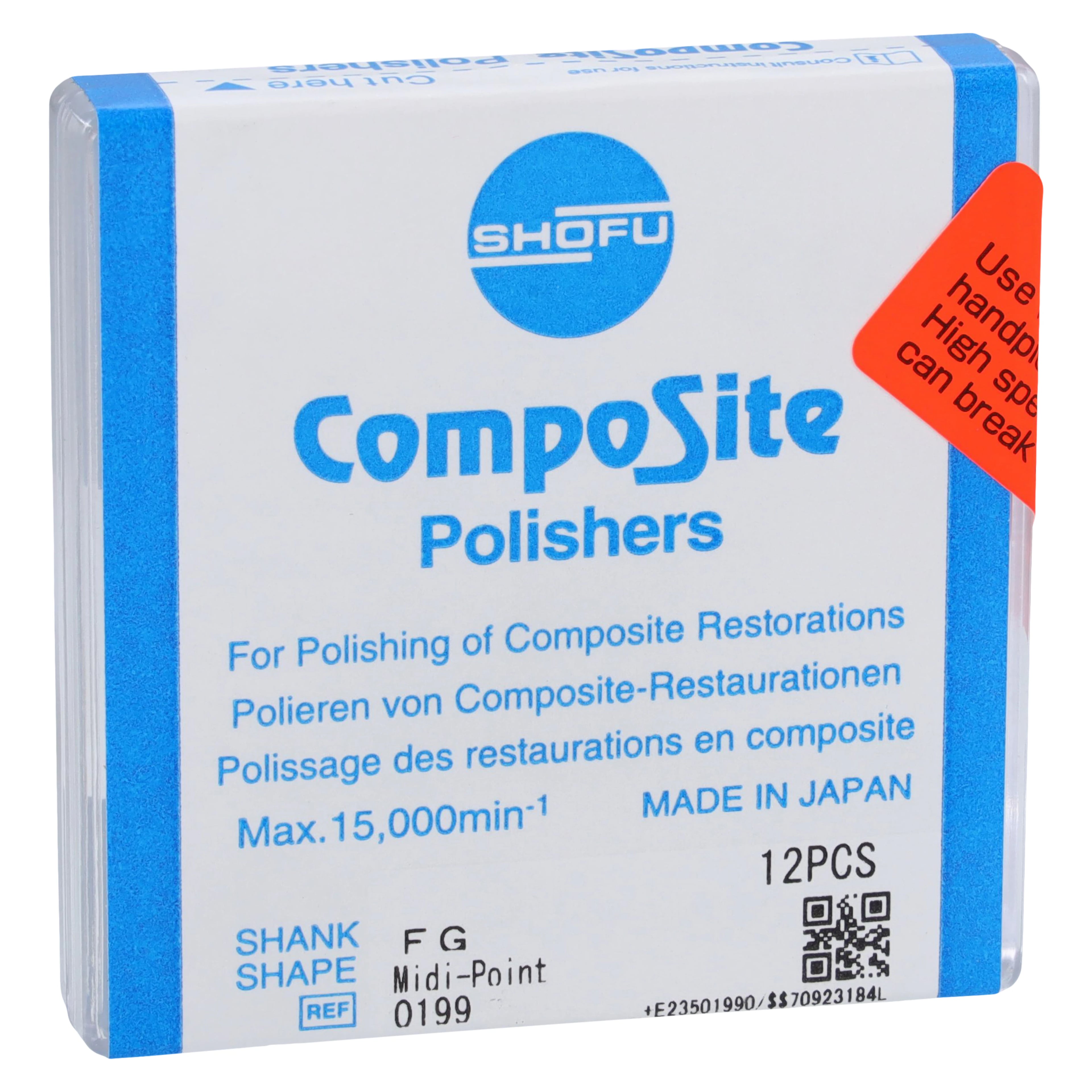 Shofu CompoSite Composite Polishers, FG, Midi-Point, #040 Regular, 12/Pk, 0199
