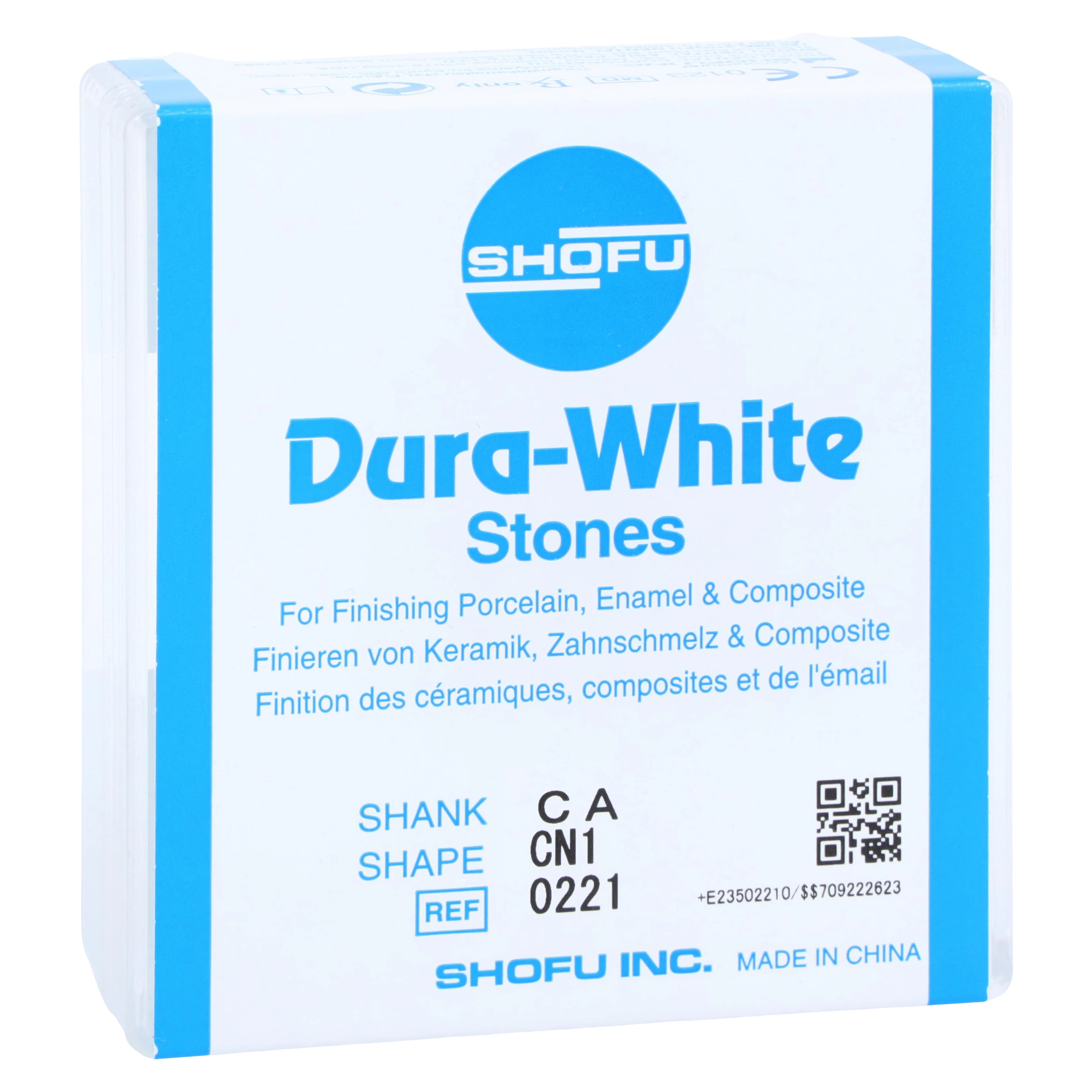 Dura-White Stones, CN1 Pointed Cone, CA (Contra Angle), White, 12/Pk, 0221