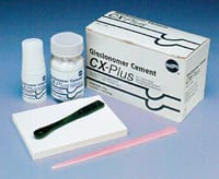 CX-Plus GlasIonomer Luting Cement, Intro Kit, 35 g Powder / 17 mL Liquid, 1/Pk, 1166