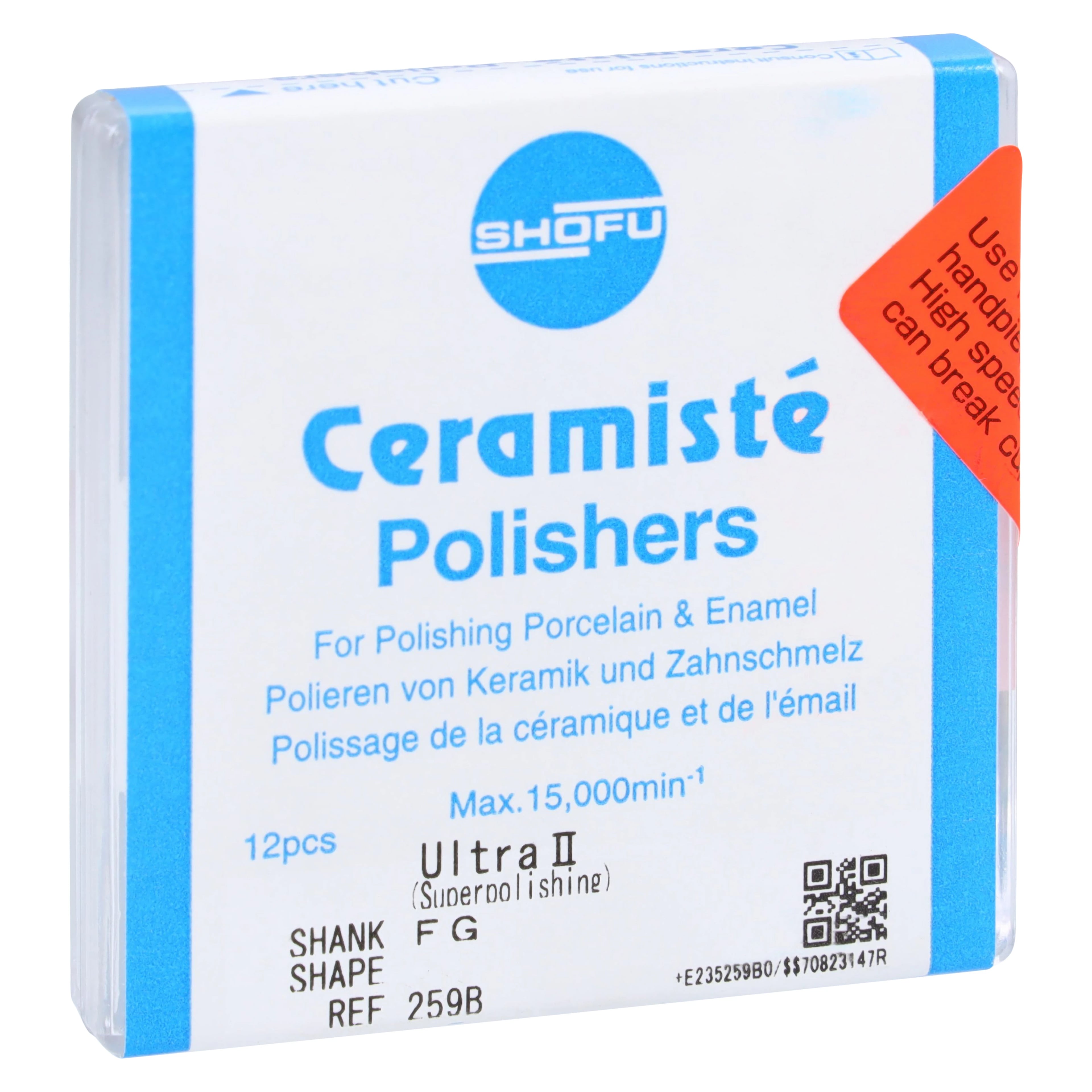 CeraMisté Soft Polishers, FG, Ultra II, Midi-Point, #060, White Band, 12/Pk, 259B