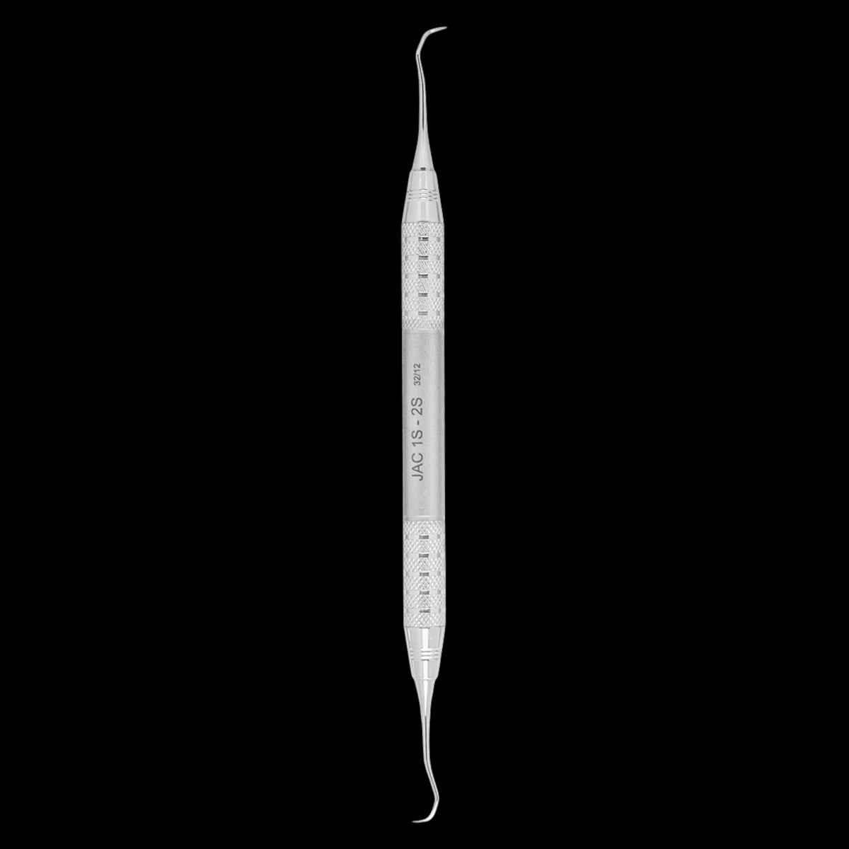 A. Titan Anterior Mini Jacquette Scaler, Double-Ended 1S/2S, Straight Blade with Two Cutting Edges, #6 Life Steel Handle