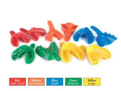 Excellent-Lock Disposable Ortho Impression Trays, Adult, Upper, Medium, Green, 50/Pk, ITT-2U-50