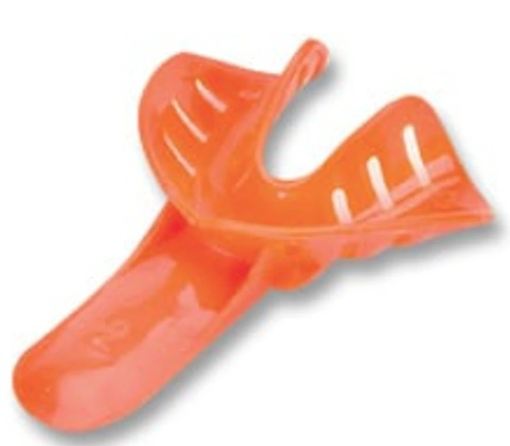 Excellent-COLORS Disposable Impression Trays, Child Medium Lower, #2, Orange, 50/Bag, ITO-2L-50