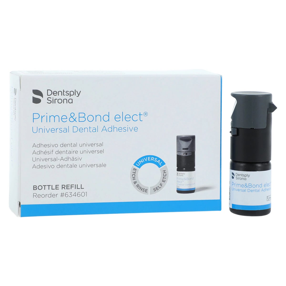 Prime & Bond Elect Universal Dental Adhesive, Light-Cure, Refill, 5 ml Bottle, 1/Pk, 634601