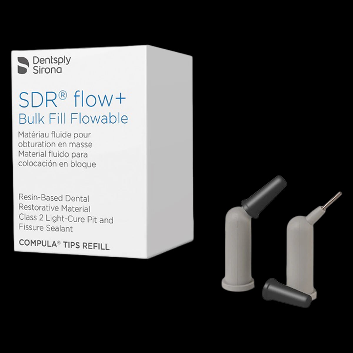 SureFil SDR Flow+ Bulk Fill Flowable Composite, Shade A2, 0.25 g Compula Tips Refill, 15/Pk, 61C107