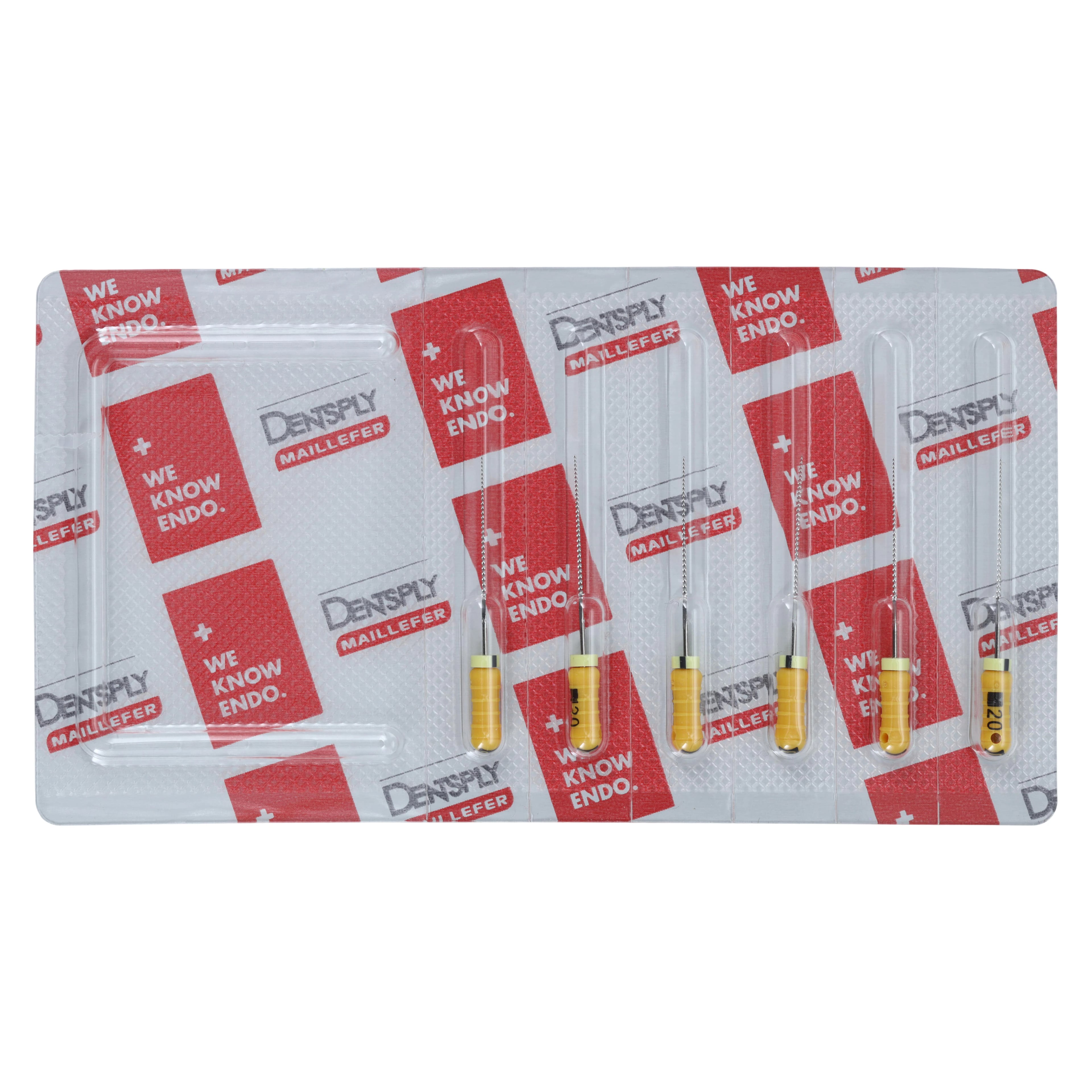 Dentsply Maillefer READYSTEEL FlexoFile #20, 25mm, Yellow, Sterile, 6/Pk, 6832025