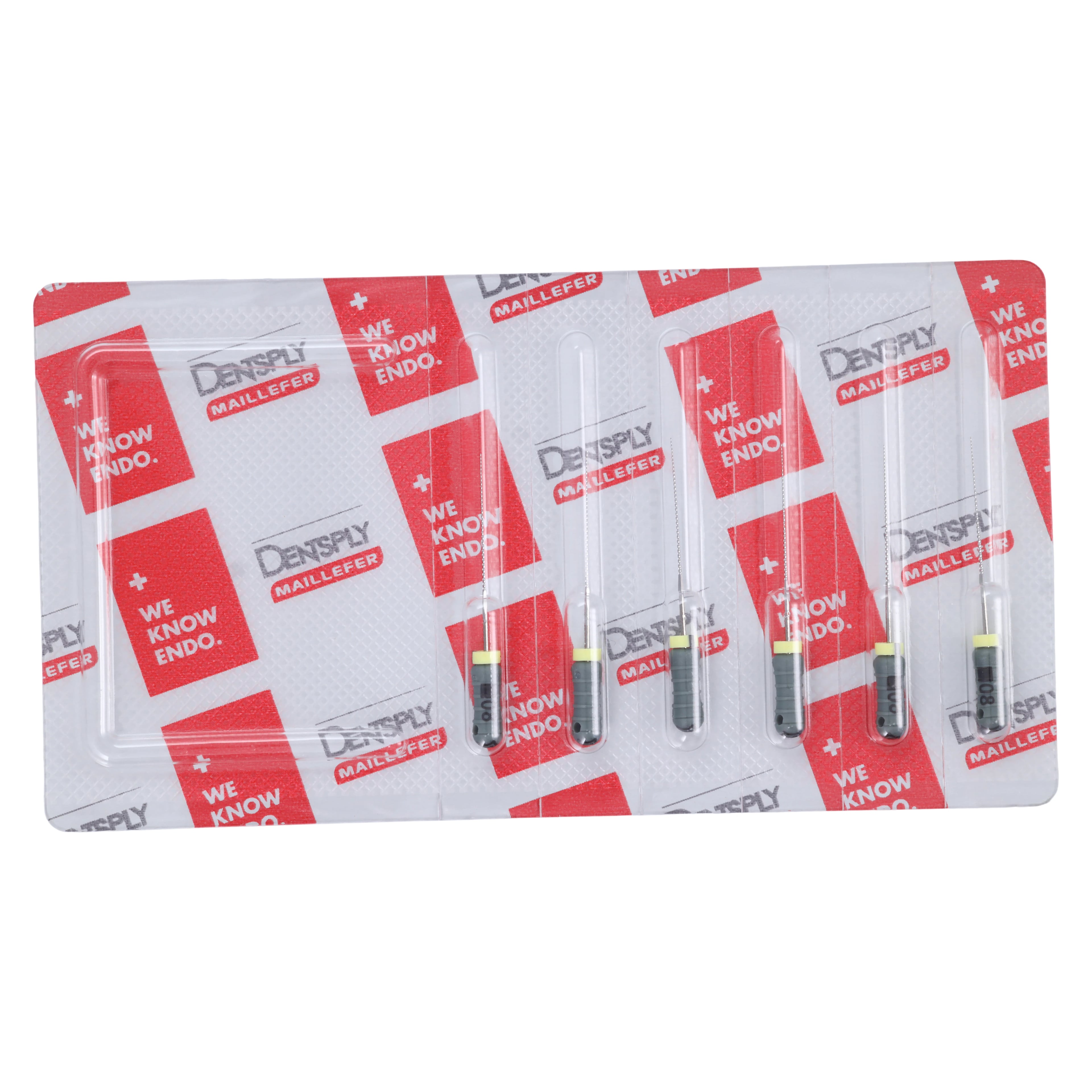 Dentsply Maillefer READYSTEEL K-File, Size #08, 25mm, Gray, Sterile, 6/Pack, 6840825