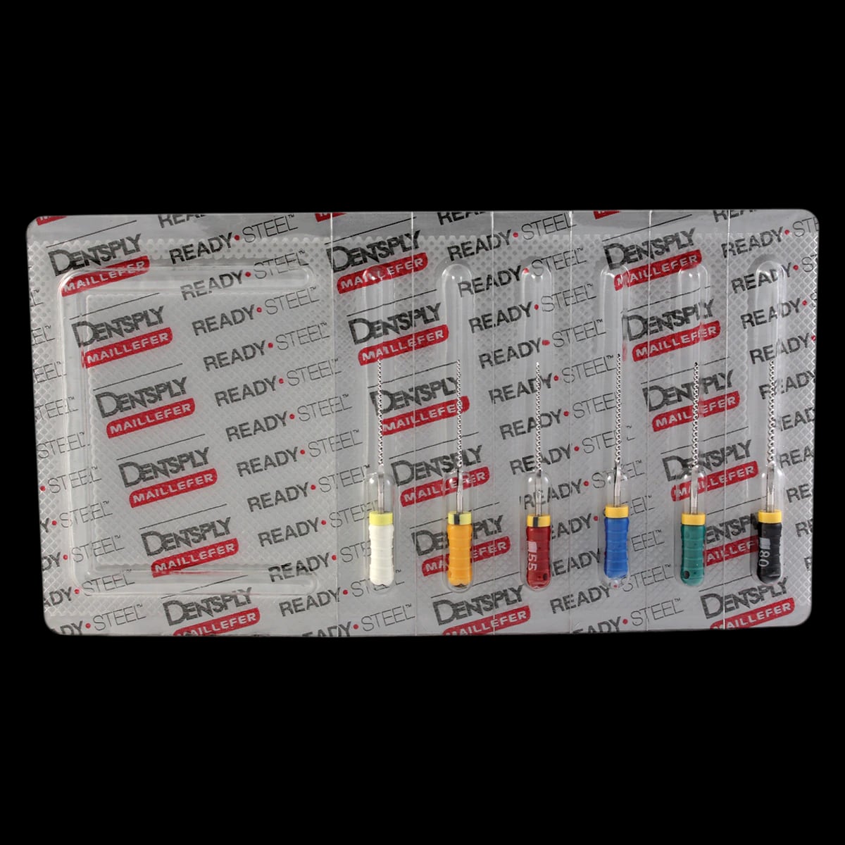 Dentsply Maillefer READYSTEEL K-File, Stainless Steel, Sterile, 25 mm, #45-80 Assorted, 6/Pkg, 6844027