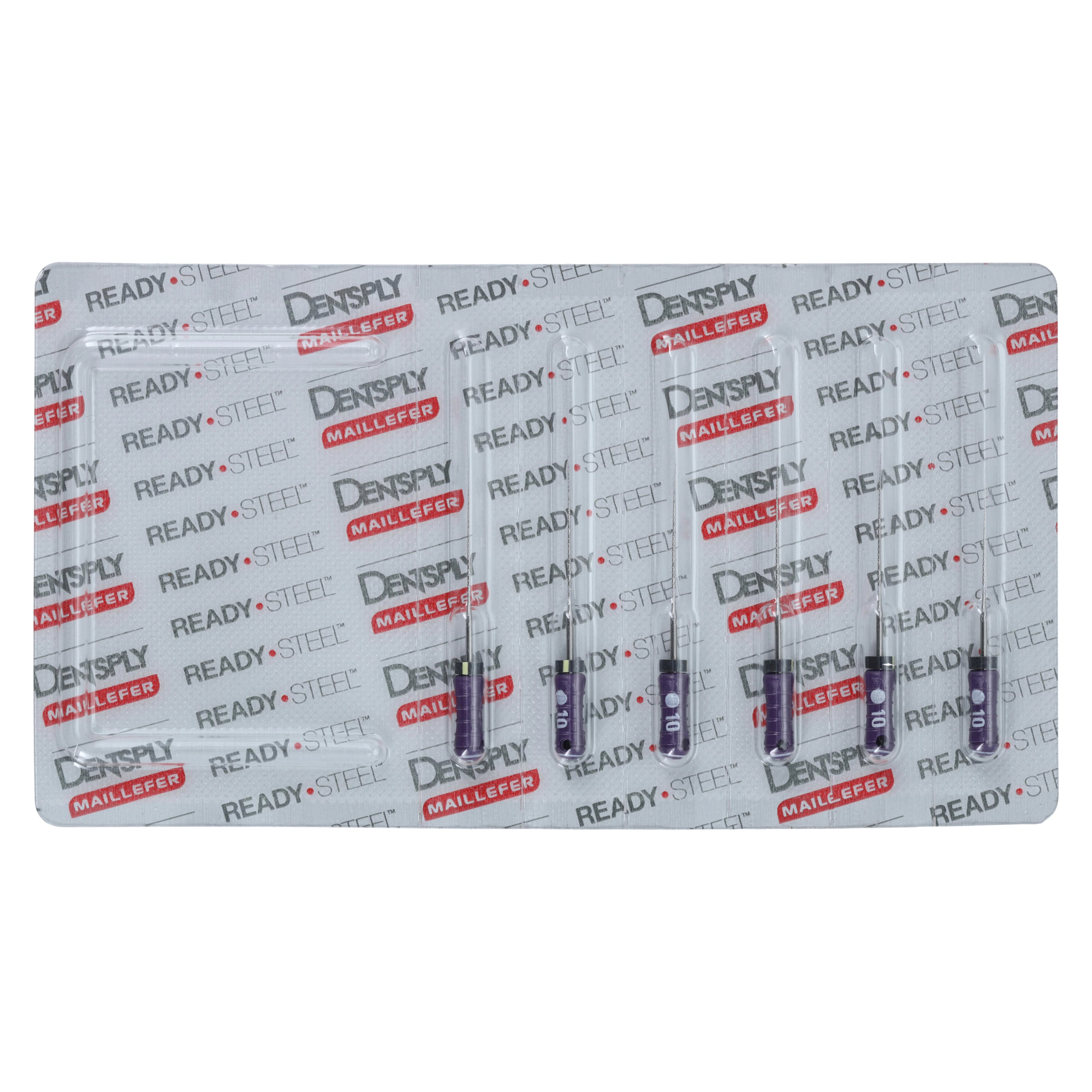 Ready-Steel Sterile Hedstrom Files, Stainless Steel, 25 mm, #10, Purple, 6/Pk, 6851025