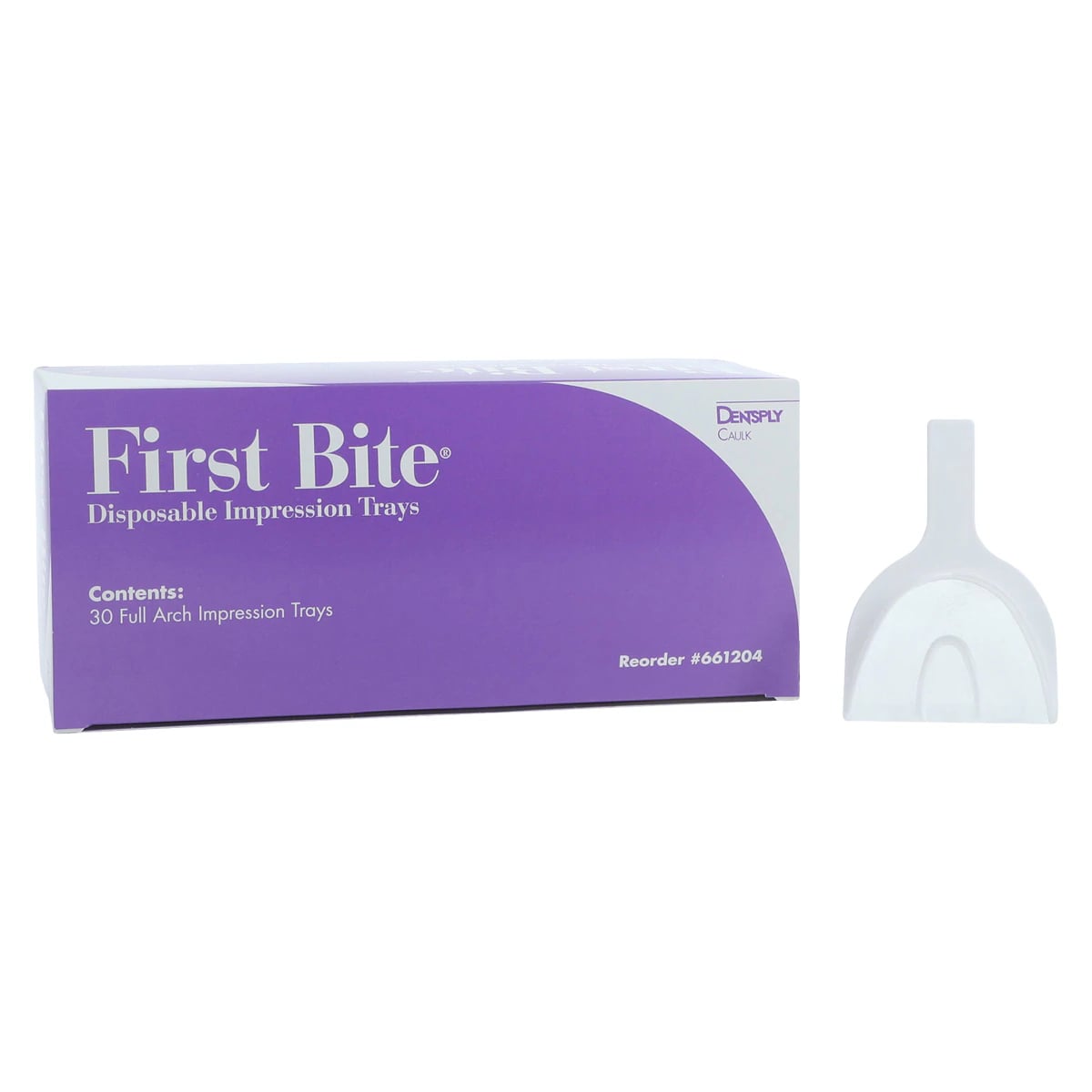 First Bite Disposable Double-Arch Impression Trays, Full Arch, Rigid Polystyrene with Gauze Webbing, 30/Box, 661204
