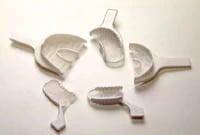 First Bite Disposable Double-Arch Impression Trays, Posterior, Rigid Polystyrene with Gauze Webbing, 50/Box, 661201