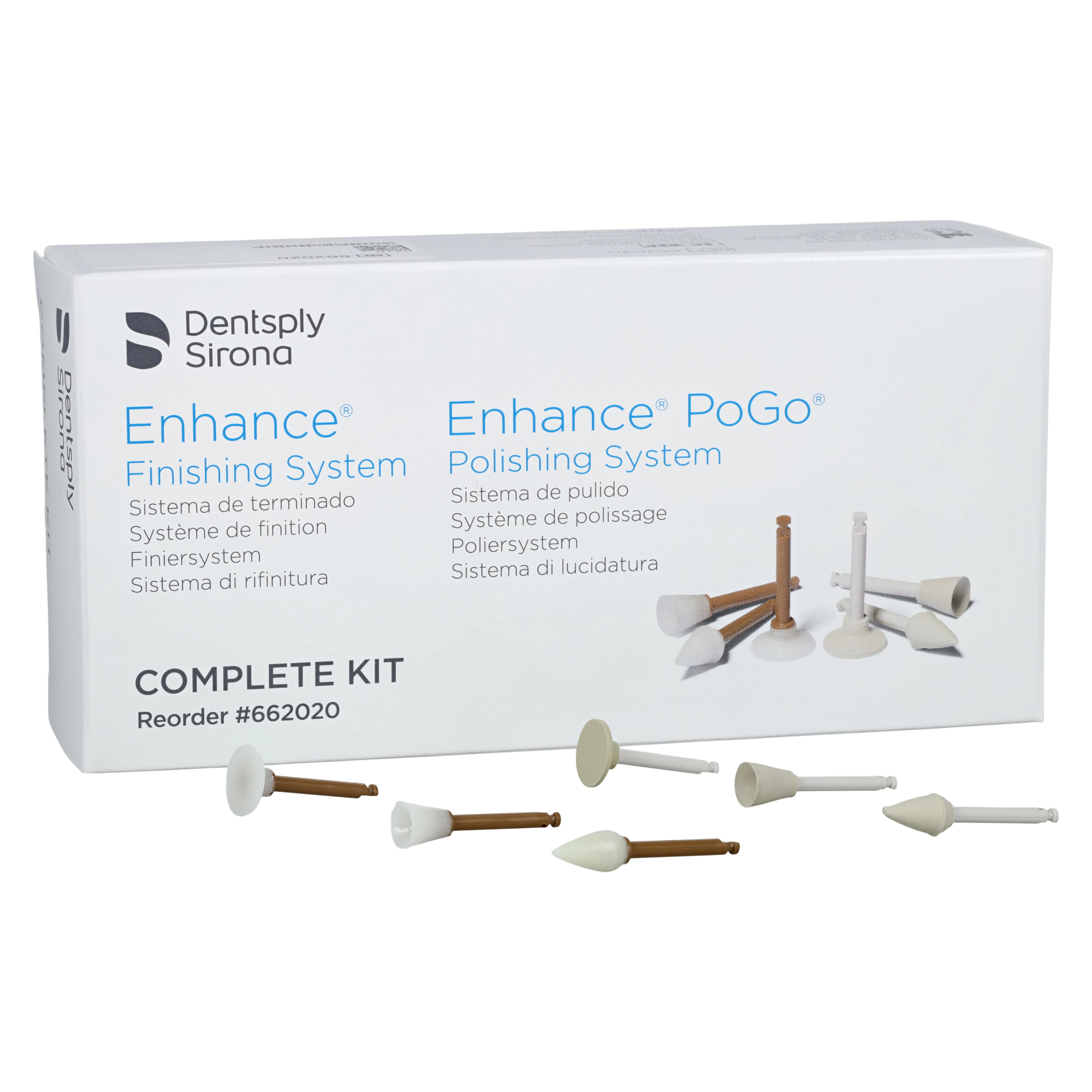 Dentsply Sirona Enhance & PoGo Complete Kit, 60 Tips (30 Enhance Finishers + 30 PoGo Polishers), 662020