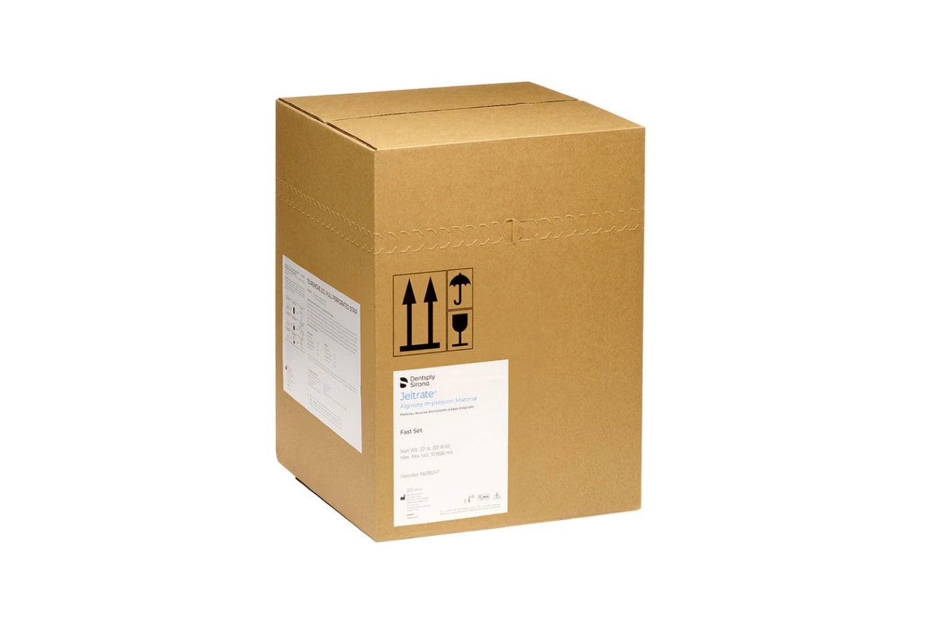 Jeltrate Alginate Impression Material, Fast Set, Bulk Refill, 22 lb, Pink, 608247
