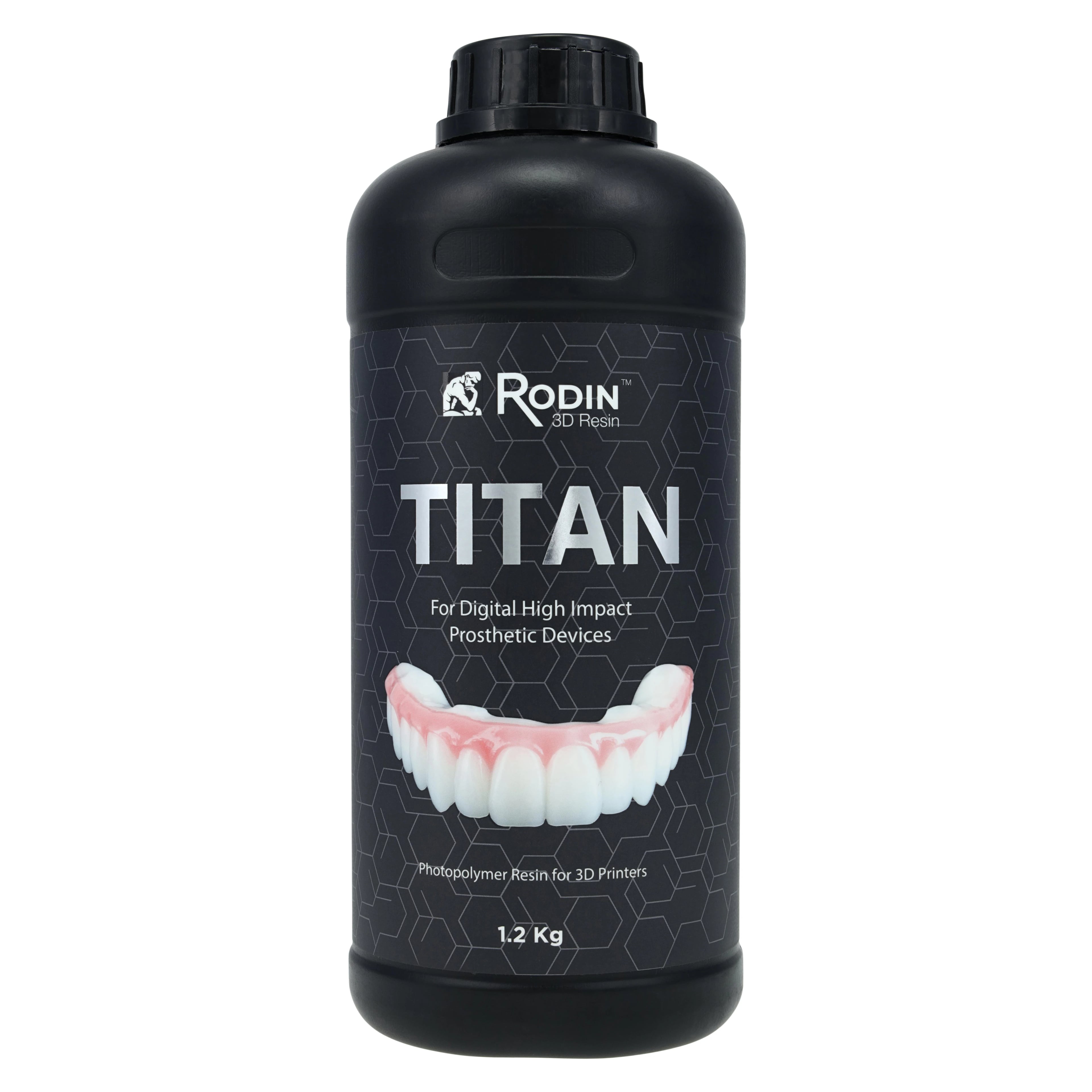 Rodin Titan Ceramic Nanohybrid 3D Print Resin, Shade A3, 1.2kg Bottle, 23989