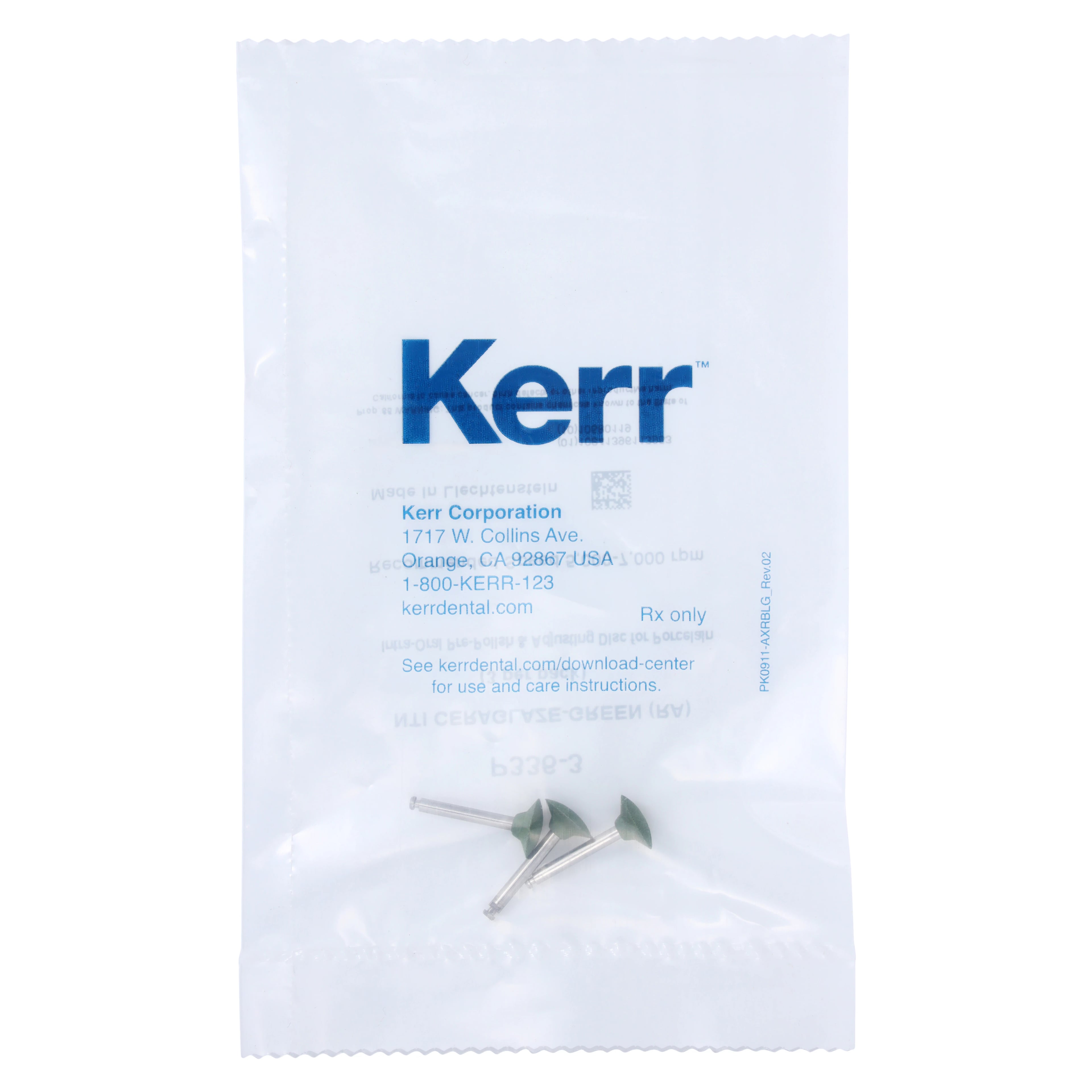 CeraGlaze Diamond-Impregnated Porcelain Polishing System, Green Coarse Pre-Polishing, RA/Latch, Knife Edge, 3/Pk, P336-3