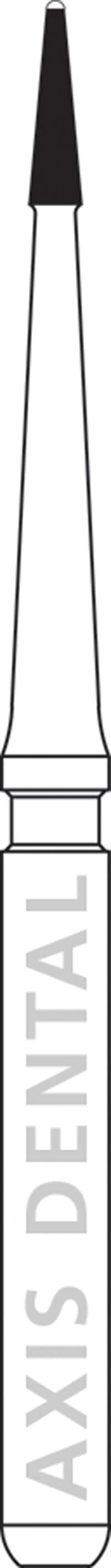 NTI TDF Series Carbide Bur, FG, TDF-3UF, Safe End, 0.8 mm, 30 Flute, White, 5/Pk, H132-008UF
