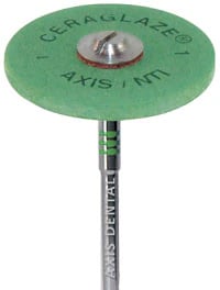 CeraGlaze Diamond-Impregnated Porcelain Polishing System, Coarse Green Pre-Polishing, HP, Large Wheel 25 mm, P301, 1/Pk