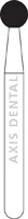 NTI Diamond Bur, FG, Round, #801, 2.3 mm, Super Coarse, Black, 5/Pk, SC801-023
