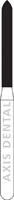 NTI® FG Diamond Bur, Medium Grit, Beveled Cylinder, #879-012, 1.2 mm Diameter, 10.0 mm Length, Gray, 5/Pkg