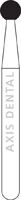 NTI Diamond Bur, FG, Round, #801-018, 1.8 mm, Medium Grit, Gray Ring, 5/Pk, M801-018