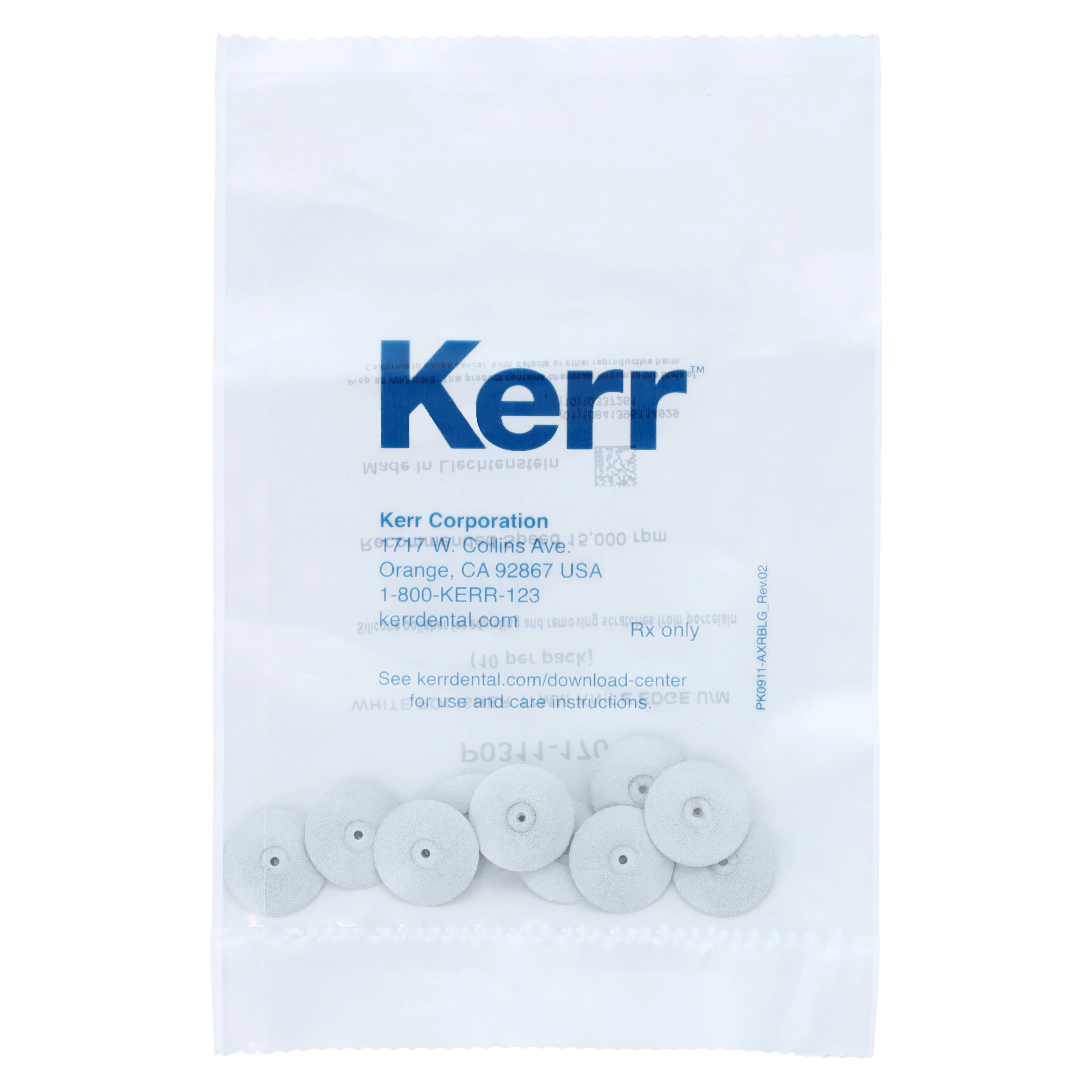 Kerr NTI Silicone Polishers, White, Unmounted, Knife Edge #170, 17 mm, 10/Pk, P0311-170