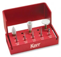 Kerr Axis Logic Set TDF Series Composite Finishing & Polishing Kit, LS-310, 5 Carbides + 3 ProGloss Polishers