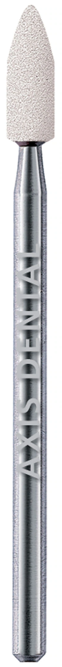 NTI White Stone Abrasive, Small Flame, RA (Right Angle), Fine, 2.35 mm Shank, 12/Pkg, WF661-RA