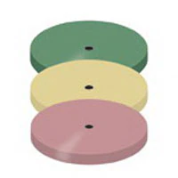 NTI Goldstar Polishing System Polisher Pack, Unmounted, 22 mm Large Wheel, Assorted Green/Pink/Yellow, 15/Pkg, P1899