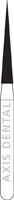 NTI Diamond Bur, FG, Needle, #M859-014, 1.4 mm, Medium Grit, Gray, 5/Pk