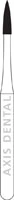 NTI® FG Diamond Bur, Medium Grit, Flame, #889-010 / M889-010, 1.0 mm Diameter, 4.0 mm Length, Gray, 5/Pk