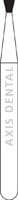 NTI® FG Diamond Bur, Medium Grit, Inverted Cone, #805-010 (1.0 mm), Friction Grip, 5/Pk, M805-010