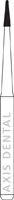 NTI TDF Series Diamond Bur, FG, TDF3, #132-008, Fine, Red, 0.8 mm, 5/Pk, F132-008