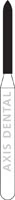 NTI Friction Grip Diamond Bur, Beveled Cylinder, Medium Grit, #878-010, 5/Pkg, M878-010
