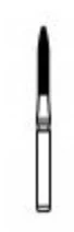 NTI 12-Fluted Trimming & Finishing Carbide Burs, FG, Long Flame, #H48L-012, 1.2 mm, Red, 5/Pk, H48L-012