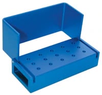 Kerr AXIS Aluminum Bur Block, 15 RA Holes, Blue, AB310-1U