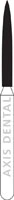 NTI Diamond Bur, FG, Flame, #M863-012, 1.2 mm Head Diameter, Medium Grit, Gray, 5/Pk
