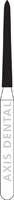 NTI Diamond Bur, Friction Grip (FG), Coarse Grit, Curettage Cone Bevel End, #879K-012, 1.2 mm Diameter, 10.0 mm Length, 5/Pk, C879K-012