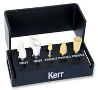 Kerr CeraGlaze Intra-Oral Porcelain Polishing Logic Set, RA Shank, 7 Polishers, LS-503