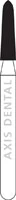 NTI® FG Diamond Bur, Super Coarse, Curettage, Cone Bevel End, #877K-016, 1.6 mm Diameter, 6.0 mm Length, Black, 5/Pkg, SC877K-016