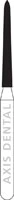 NTI® FG Diamond Bur, Super Coarse, Curettage, Cone Bevel End, #879K-012, 1.2 mm Diameter, 10.0 mm Length, 5/Pkg