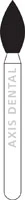 NTI® FG Diamond Bur, Super Fine, Pointed Football, #368-023, 2.3 mm x 5.0 mm, Yellow, 5/Pk