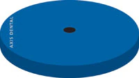 Kerr AXIS NTI Blue Silicone Unmounted Polisher, Large Disc, Medium Grit, 22 mm, 100/Pack, P0401G