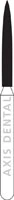 NTI Diamond Bur, FG, Flame, #F863-012, 1.2 mm, Fine Grit, Red, 5/Pk