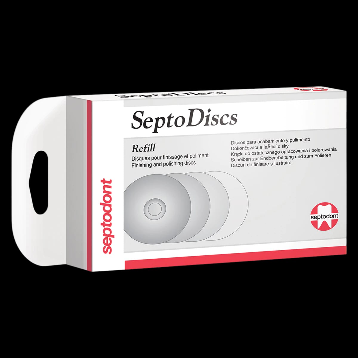 SeptoDiscs Refill, 1/2" Abrasive Finishing & Polishing Discs, Extra Fine Grit, 50/Bx, 01C4006