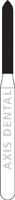 NTI Friction Grip Diamond Bur, Coarse Grit, Beveled Cylinder, #878-012, Short Shank, 5/Pack, C878-012M